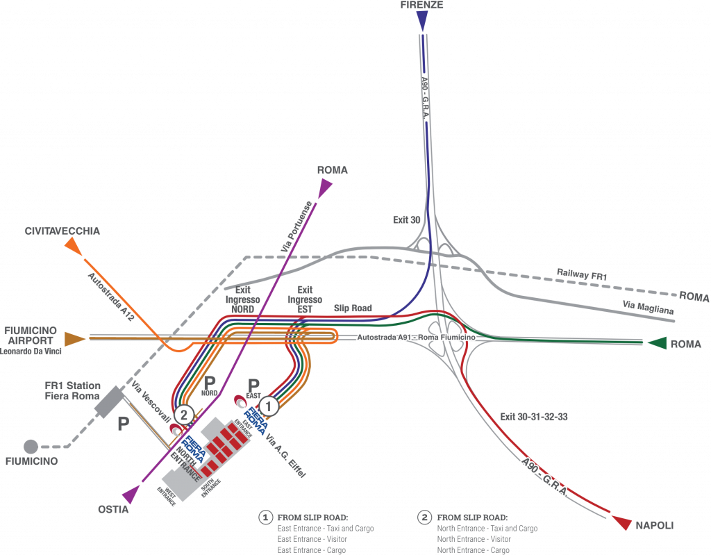 mappa fiera di roma